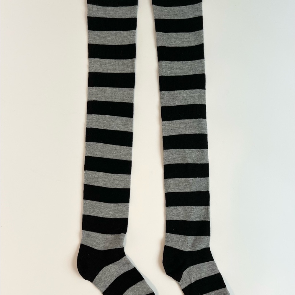 Striped Black and Gray Women’s Socks